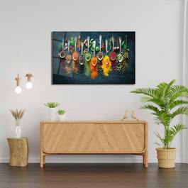 Wallity Pintura de Vidrio Templado Decorativo Multicolor 46 x 72 cm